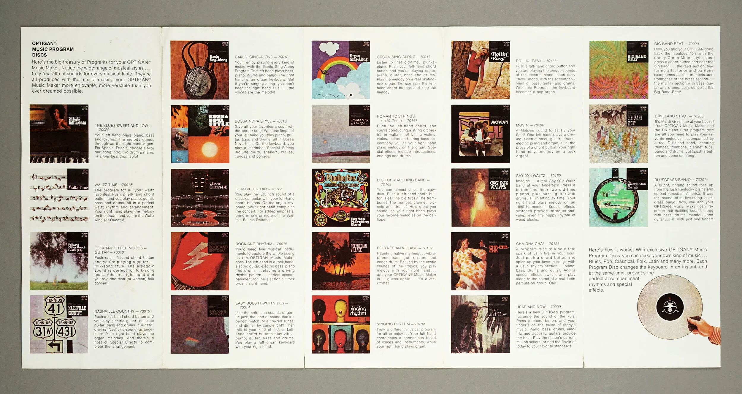 On the Optigan brochure — Tropical Fish